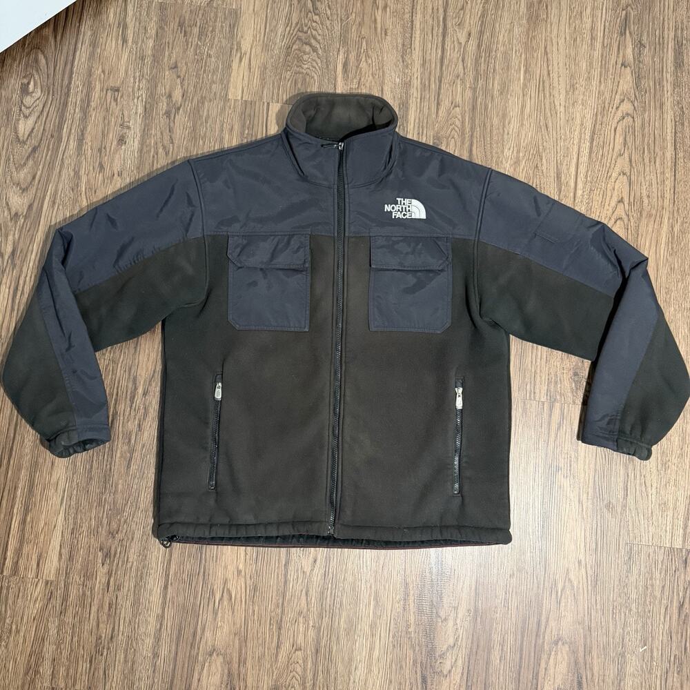 The North Face Salinas Thick Heavyweight Fleece Jacket Black Mens Large Denali